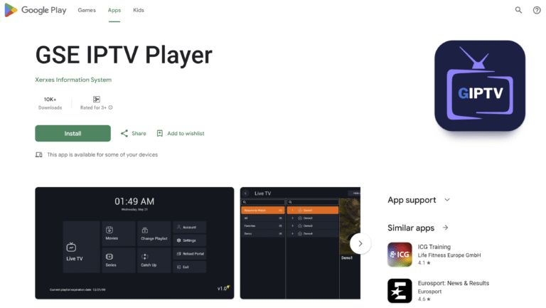 GSE Smart IPTV Android